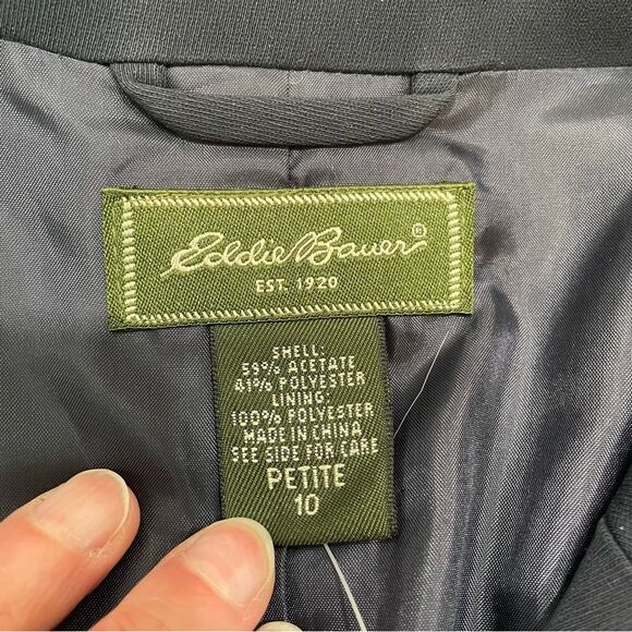 NWOT Eddie Bauer Navy Blazer Size 10P - Picture 9 of 13